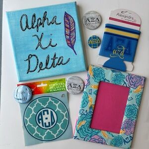 Alpha Xi Delta Sorority Decor and Gift Set Bundle